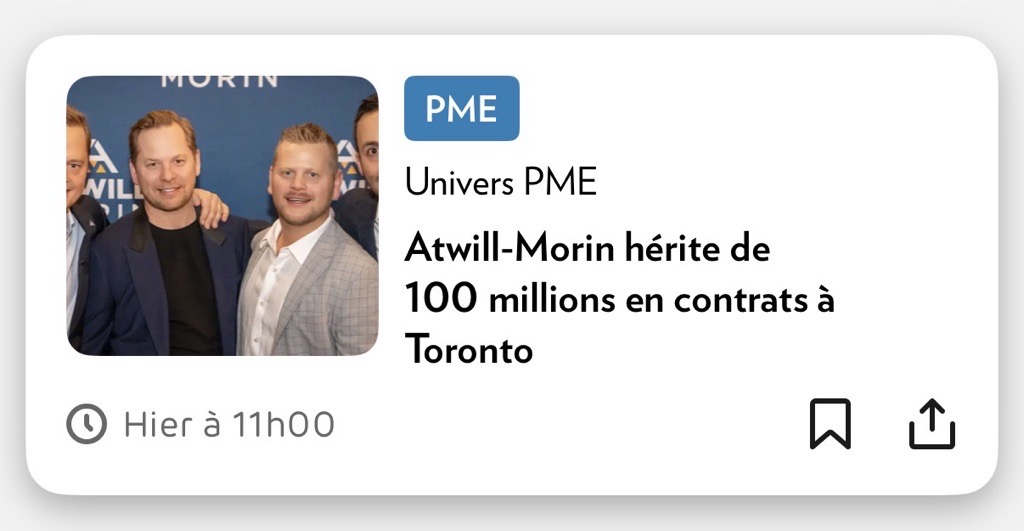 Aperçu de l'article dans La Presse